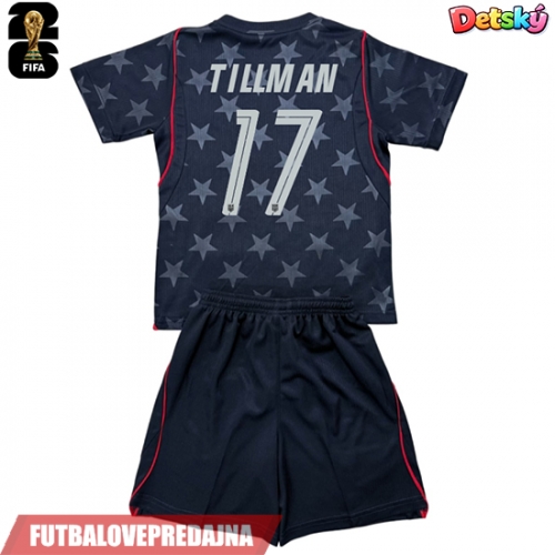 Lacne Dětský Futbalové dres Spojené štáty Malik Tillman #17 MS 2026 Krátky Rukáv - Preč (+ trenírky)
